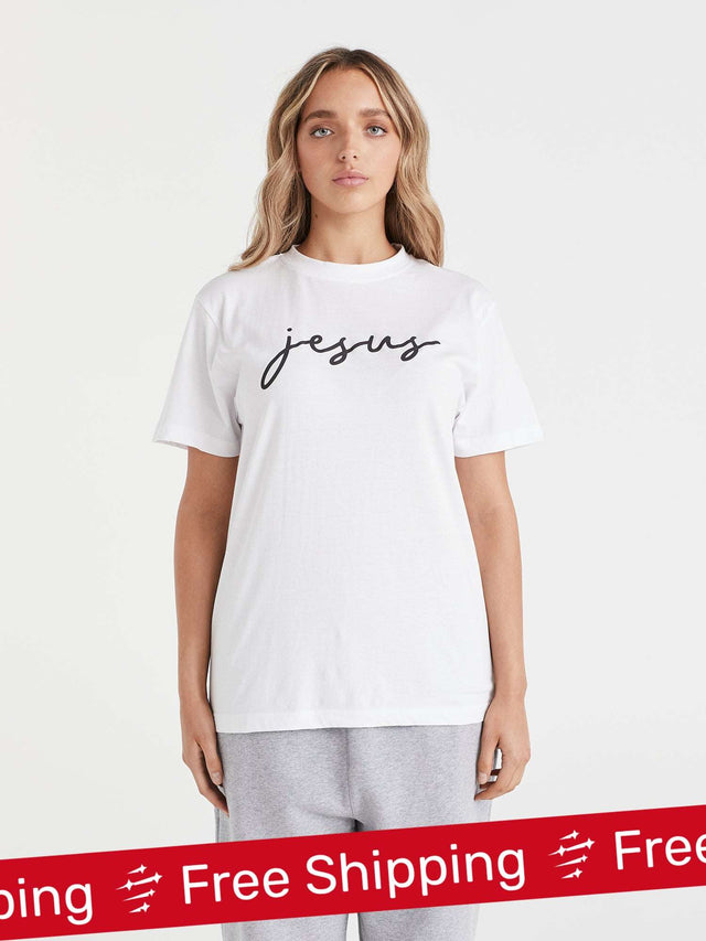 Jesus - White christian shirt for women