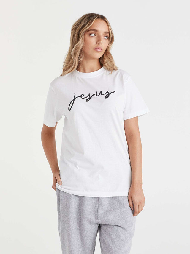 Jesus - White christian t shirt for women