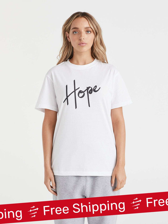 Hope - White christian shirt for women