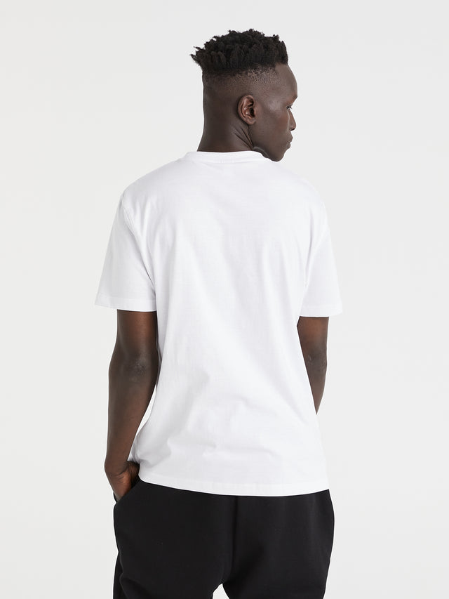 A plain white t-shirt.